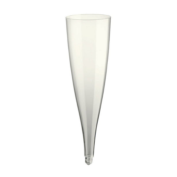 Champagnerglas PLA 2-teilig (ohne Fuss) transparent 1 dl, geeicht