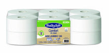 WC-Papier Minijumbo Bulkysoft, 2-lagig weiss, Recycling 9x38cm,11