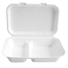 Menubox aus Bagasse, 2-teilig, weiss 245x160x6.8 mm