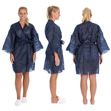 Bademantel Kimono PP Vlies dunkelblau 100x140 cm