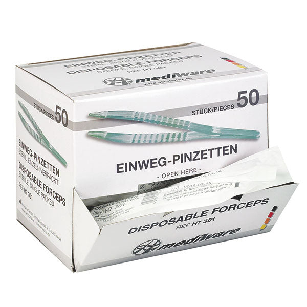 Anatomische Pinzette aus Kunststoff transparent steril