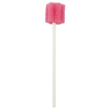 Mundpflegestäbchen Minze, Schaumstoff weiss/rosa 100mm, 20x18mm