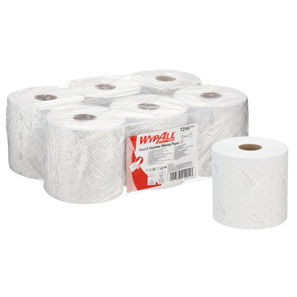 Wischtuch Wypall L10 Zentralentnahme weiss, 1lg, perf, 19,5x38cm,