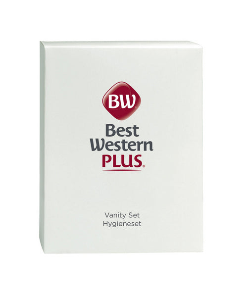 Vanity-Set BEST WESTERN "PLUS" Kartonage weiss, je 3 Wattestäbche
