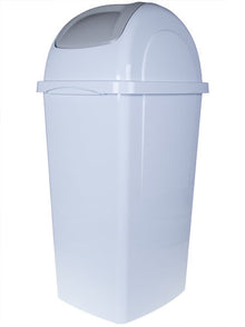 Abfalleimer mit Schwingdeckel weiss 65 Liter