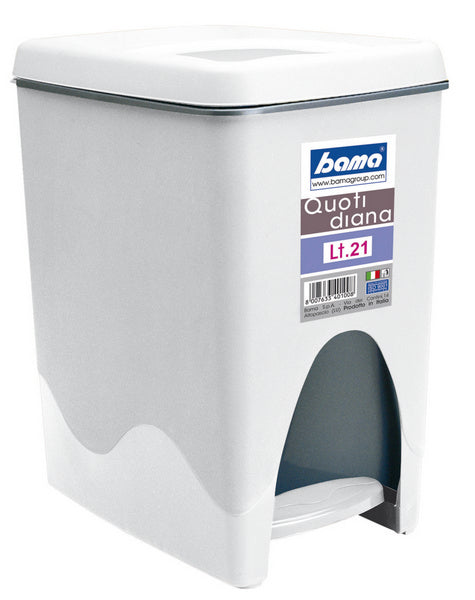 Treteimer mit Inneneimer weiss 21 Liter