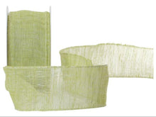 Dekorband Naturelook mit Draht grün (560) 50 mm x 8 m