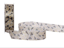 Dekorband Zoë beige-braun (074) 25 mm x 25 m