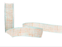 Dekorband Melina türkis-beige (046) 23 mm x 10 m
