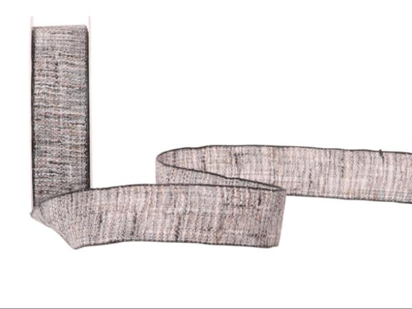 Dekorband Melina schwarz-grau (100) 23 mm x 10 m