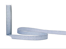 Dekorband Puntos rauchblau (005) 15 mm x 20 m