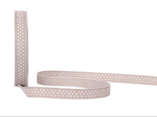 Dekorband Puntos leinen-weiss (073) 15 mm x 20 m