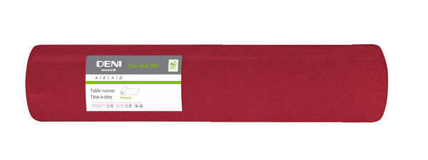 Tischläufer Airlaid Deni meet you & me, bordeaux 40 cm x 24 lfm.,