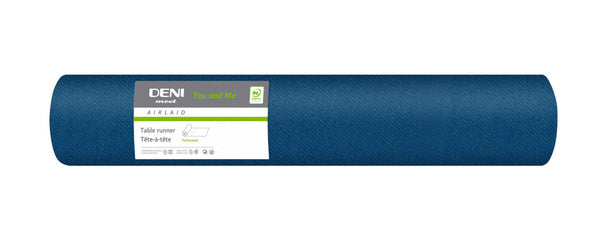 Tischläufer Airlaid Deni meet you & me, blau 40 cm x 24 lfm.,