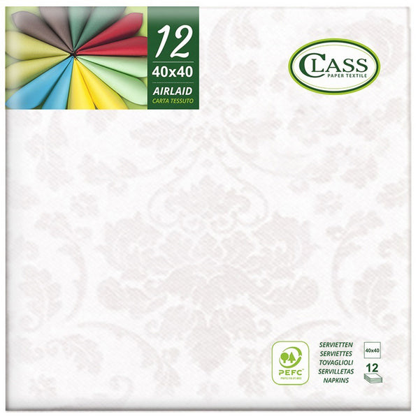 Servietten Airlaid Deni Class Victoria, perla 40x40 cm, 1/4 Falz