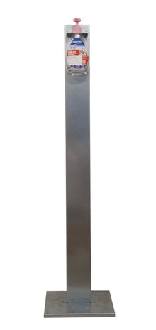 Spendersäule für Sani Gel 600 ml Metall 140cm / 30x30cm