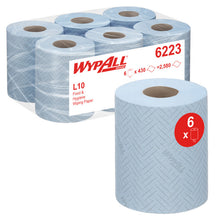 Wischtuch Wypall Reach L10, 1lg., blau, Zentralent., 38x18.3 cm,