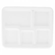 Tablette 5-Fächer Bagasse weiss 26.5x21.5x2.5cm
