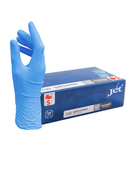 Nitril Handschuhe blau, unsteril Grösse S, puderfrei