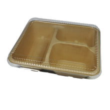 Menuschale 3-geteilt 950ml Bagasse, nature 220x180x55mm