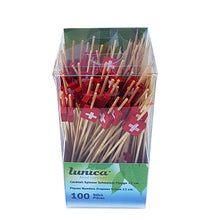 Cocktail Spiesse Bambus Schweizer Flagge 120 mm