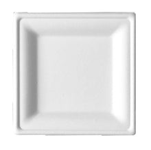 Teller aus Bagasse quadratisch weiss 16x16cm