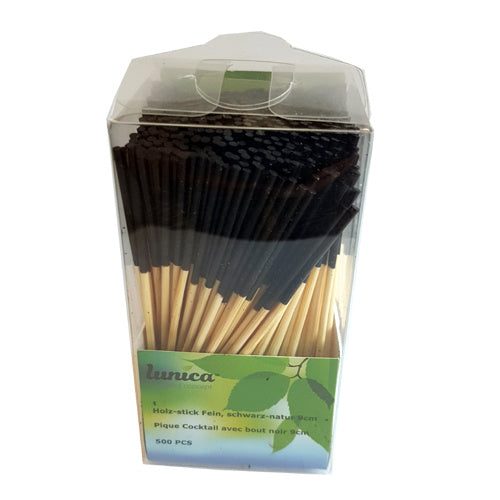 Fingerfoodspiesse Bambus schwarz 90 mm