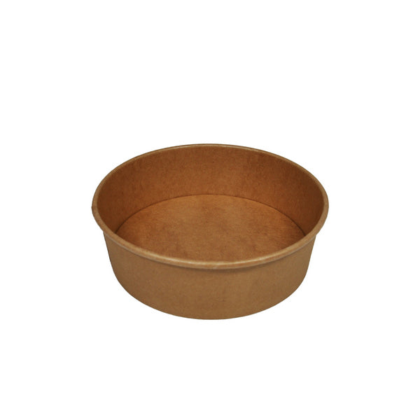 Salatschale aus Karton 500 ml braun Ø148mm x 46 mm