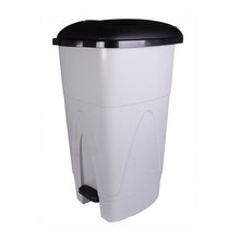 Treteimer auf Rollen "KICK" >110L mit D. Grau 91x48x56 cm