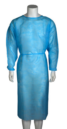 Besucherkittel PP-Vlies, blau, 35g/m2 L:142 x B:150 cm