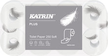 WC-Papier Katrin 100% Zellstoff hochweiss, 3-lagig 250cps, 9,5x11