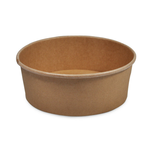 Salatschale aus Karton 1000 ml braun Ø148mm x 78 mm