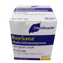 BEESANA Mullschlitzkompresse steril 5 x 5 cm