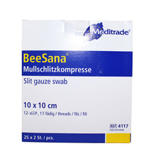 BEESANA Mullschlitzkompresse steril 10 x 10 cm