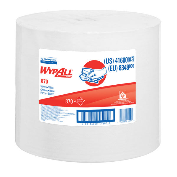 Wischtuch Wypall X70 Grossrolle 870 Blatt weiss, perforiert 34x31