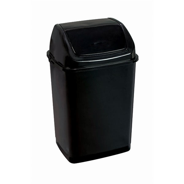 Abfallbehälter mit Schwenkdeckel 35lt schwarz 36x29x57cm
