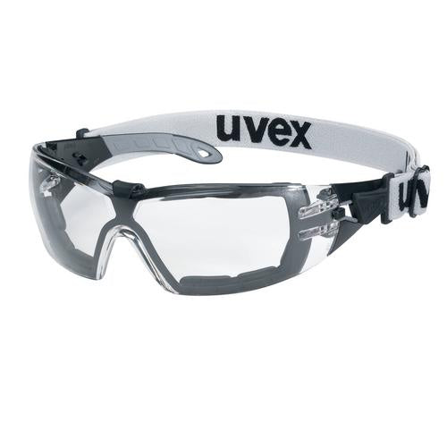 Schutzbrille uvex pheos guard schwarz/grau Scheibe farblos