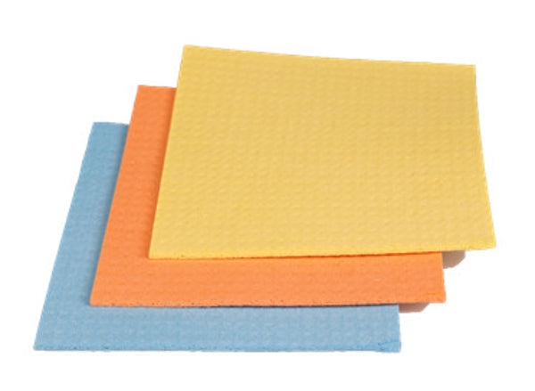 Schwammtuch 5er Pack gelb/orange/blau 18x20cm, 210g/m2
