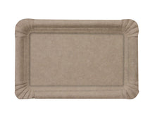 Teller rechteckig Kraftkarton FSC braun m.Fettbarriere 13 x 20 cm