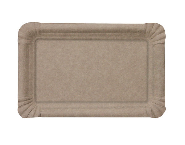Teller rechteckig Kraftkarton FSC braun m.Fettbarriere 13 x 20 cm