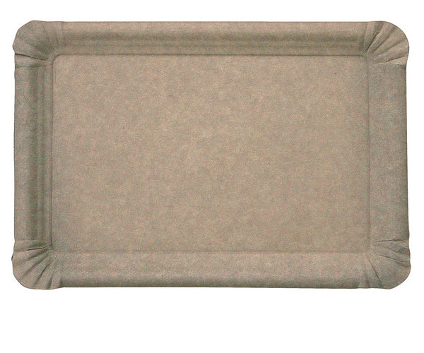 Teller rechteckig Kraftkarton FSC braun m.Fettbarriere 17 x 23 cm