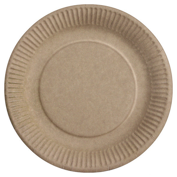 Menuteller Kraftkarton FSC mit Fettbarriere braun, Ø 23cm