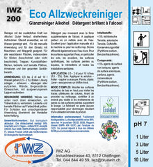 IWZ 200 Etikette Eco Allzweckreiniger 1+3+5+10 L