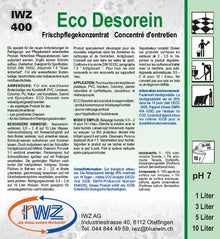 IWZ 400 Etikette Eco Desorein 1+3+5+10 L