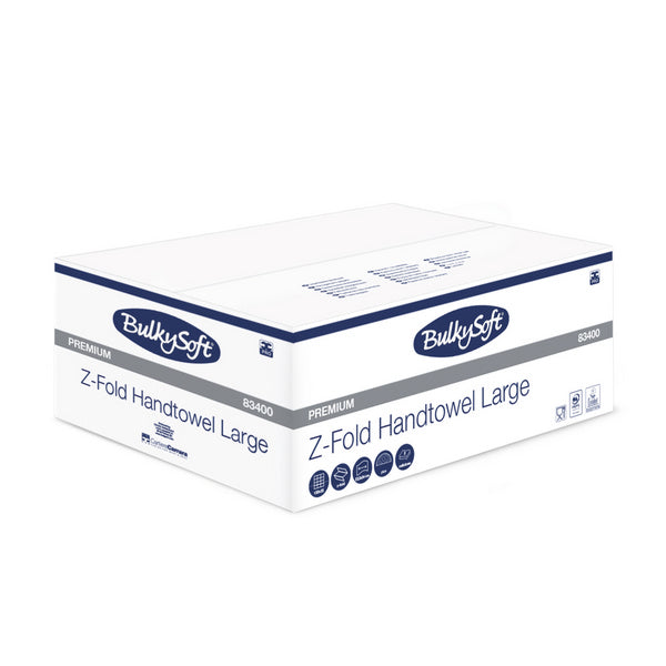 Handtücher Bulkysoft Premium Z-Falz weiss, 2-lagig 23.5x24cm