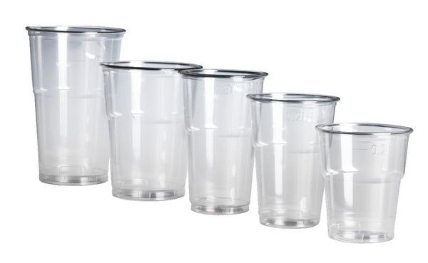 Becher 2,5dl RPET mit Schaumrand geeicht, transparent Ø 78 mm