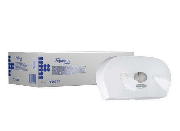 Spender WC Papier Mini Twin Zentralentnahme weiss