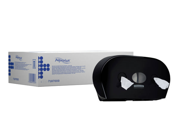 Spender WC Papier Mini Twin Zentralentnahme schwarz