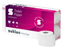 WC-Papier 3-lagig Satino Prestige hochweiss 9,4x12cm, 250cps