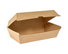 Menubox gross rechteckig ungeteilt Karton, braun 1100 ml,205x107x